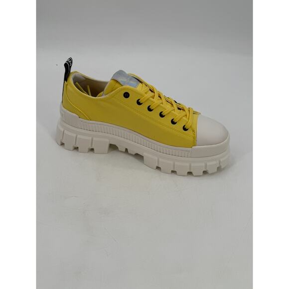Palladium Revolt Womens Lo TX Yellow Sneakers Platform Lug Lace UP Size 10 New - Picture 8 of 11